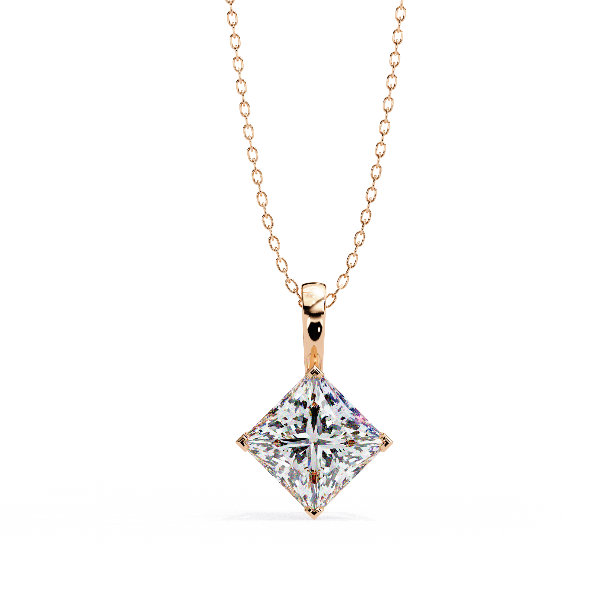 1.50CT Brilliant Princess Cut Pendant - image 19