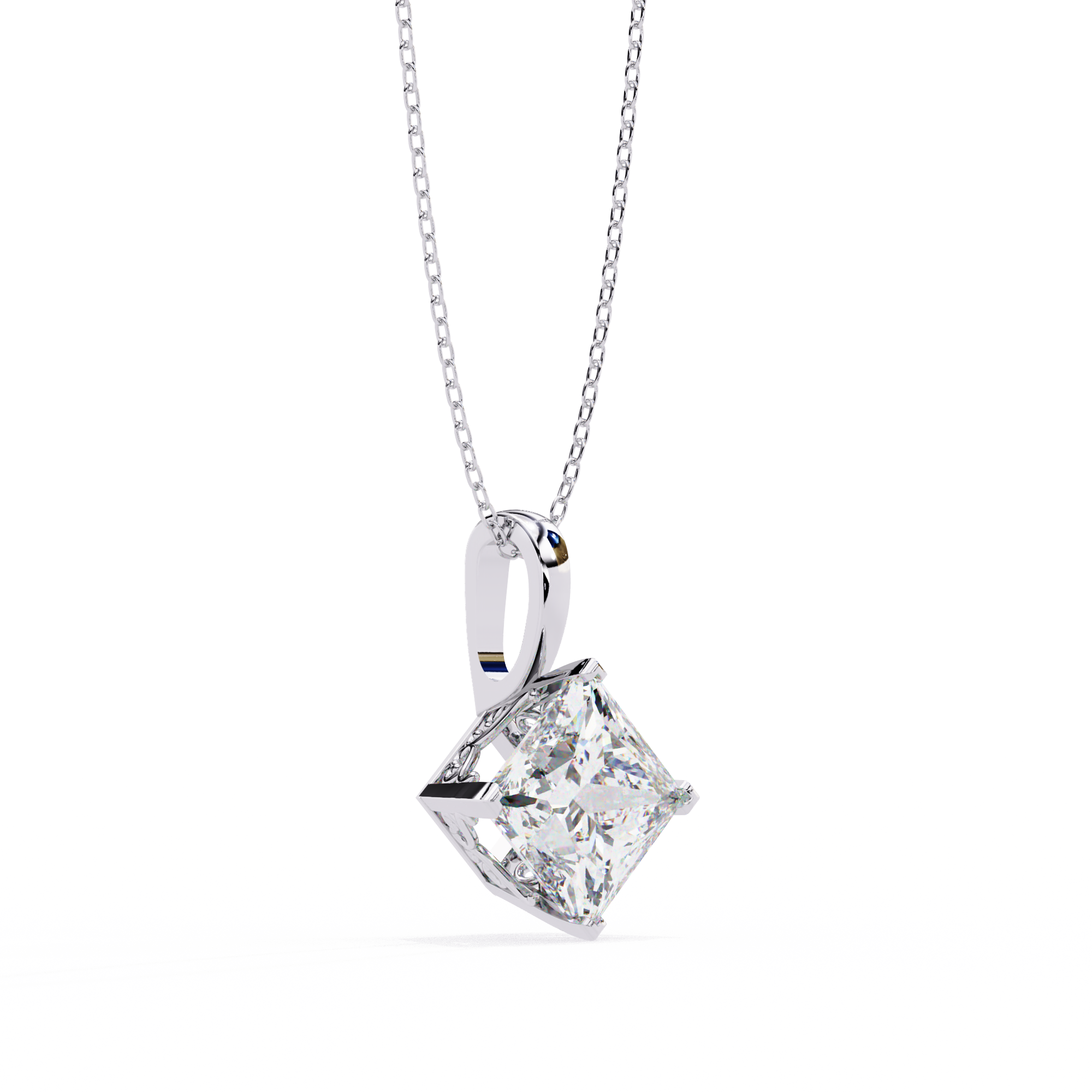 1.50CT Brilliant Princess Cut Pendant - image 13