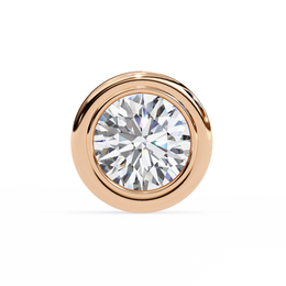1.50CT Round Diamond Bezel Set Stud Earring - image 3