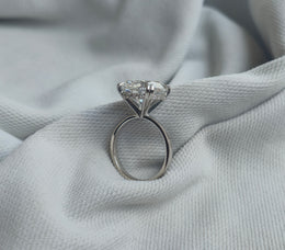 8.00ct Brilliant Round Lab Grown Stone 8 Prongs Crown With Hidden Halo 10kt White Gold Ring - image 2