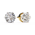 2.00CT Round Diamond Six Prongs Stud Earring