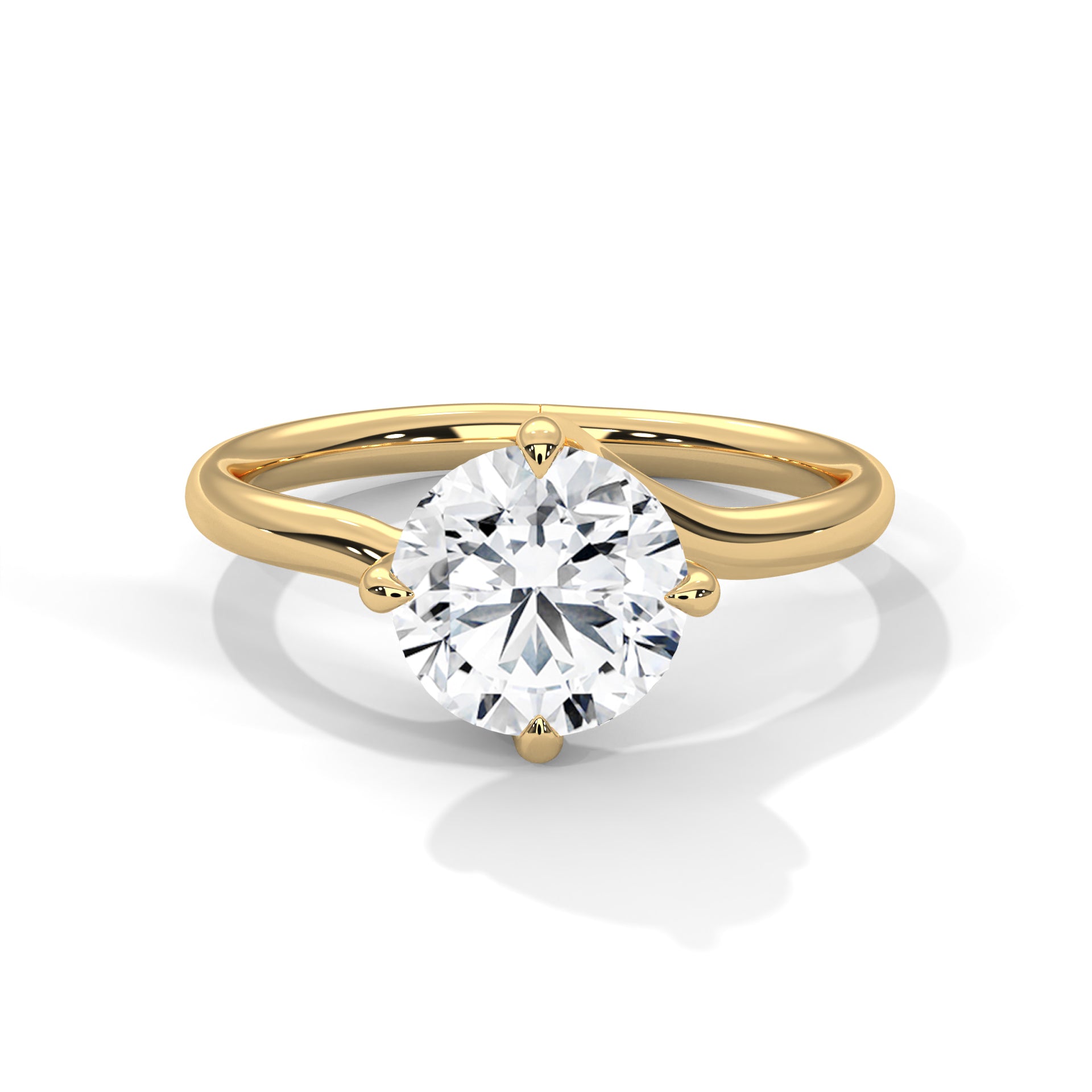 1.50CT Round Lab Grown Diamond 4 Claw Prong Ring - image 2