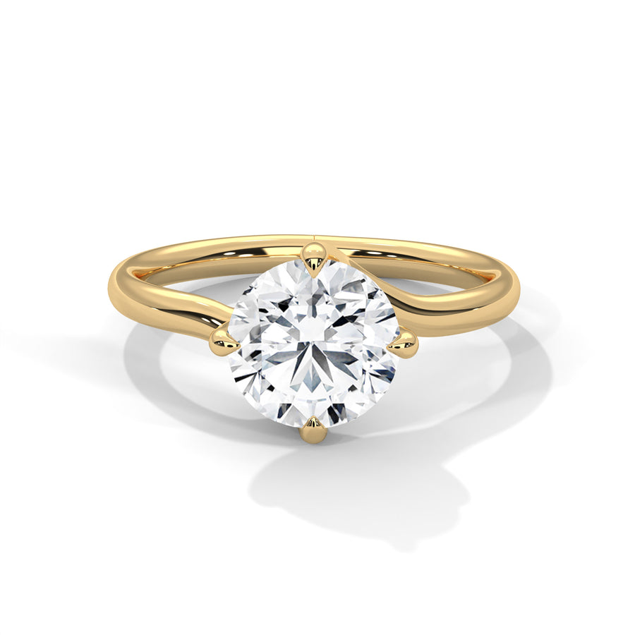 1.50CT Round Lab Grown Diamond 4 Claw Prong Ring - image 2