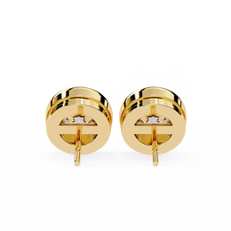 1.50CT Round Diamond Bezel Set Stud Earring - image 7