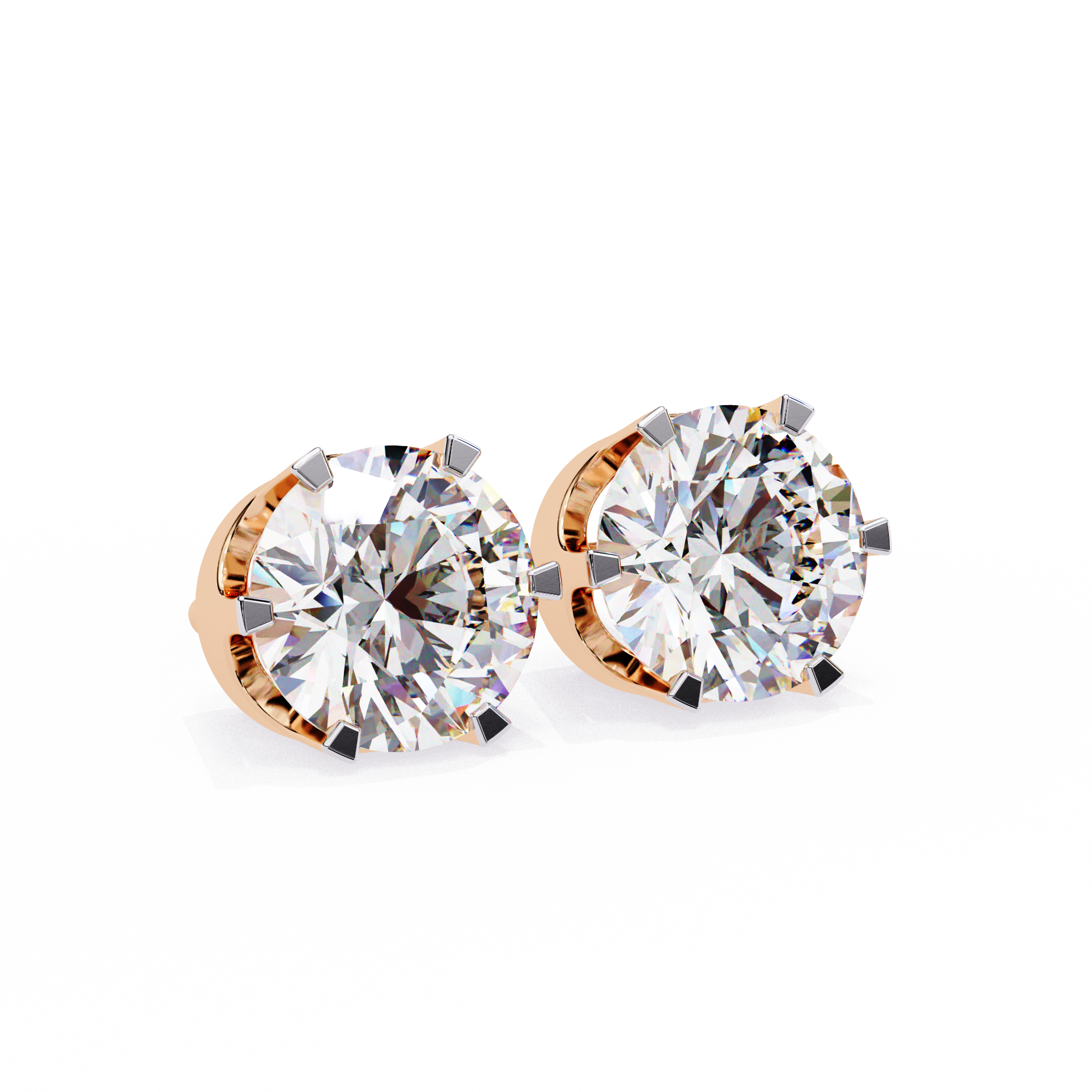 2.00CT Round Diamond Six Prongs Stud Earring - image 17