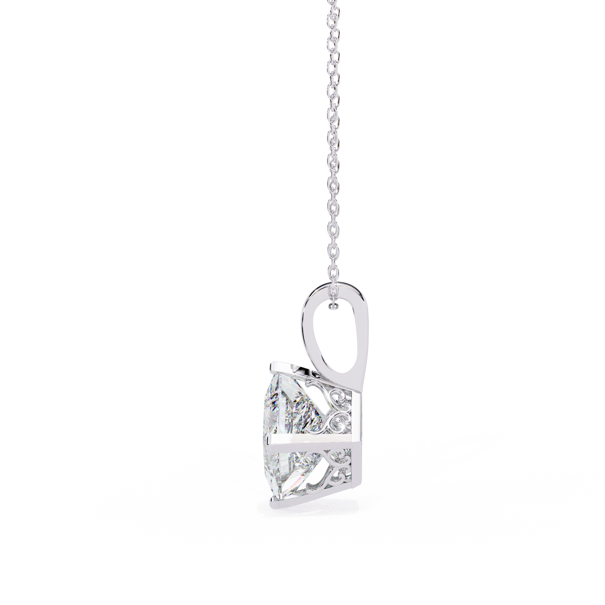 1.50CT Brilliant Princess Cut Pendant - image 21