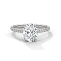 1.50CT Brilliant Oval Diamond Pave Set Ring