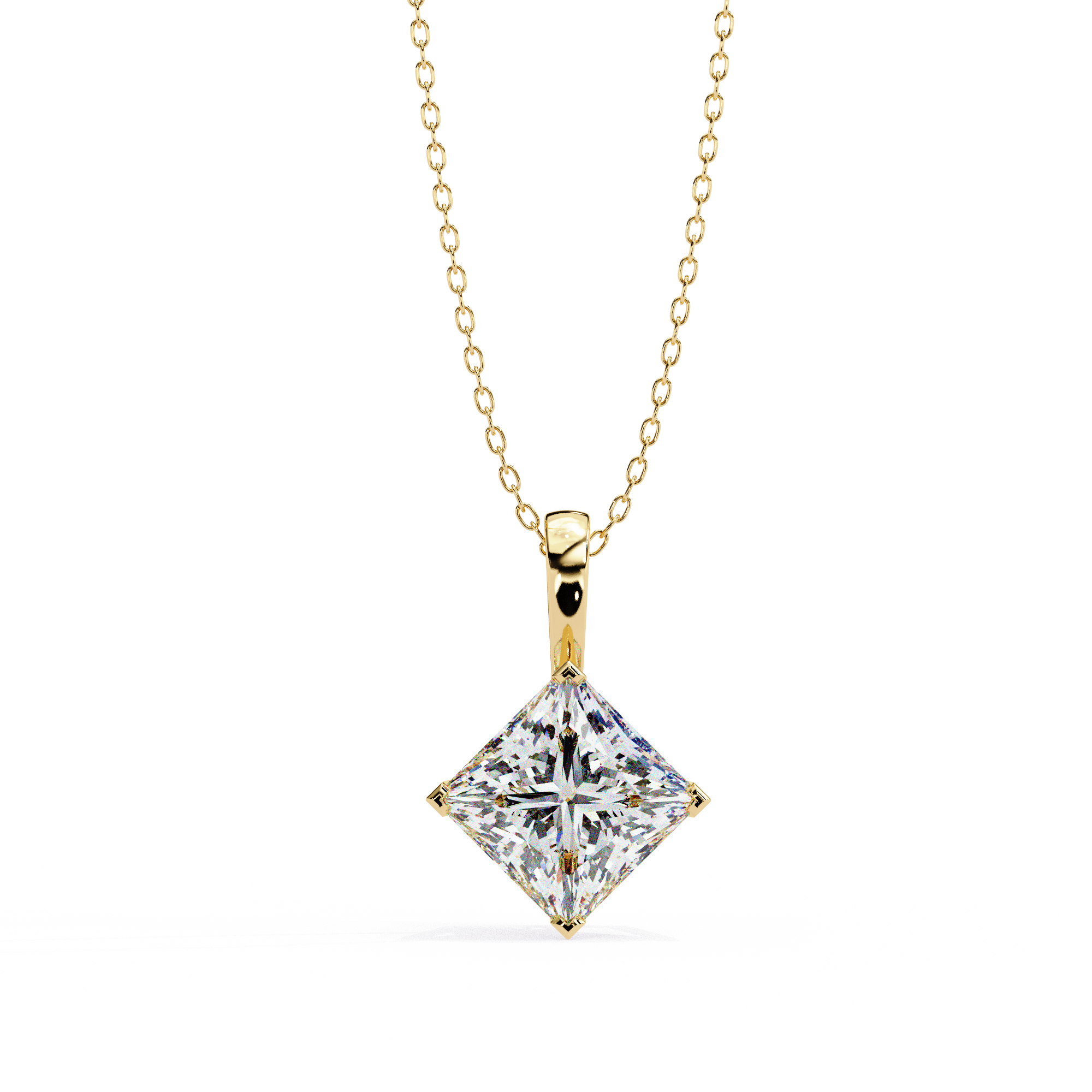 1.50CT Brilliant Princess Cut Pendant - image 17