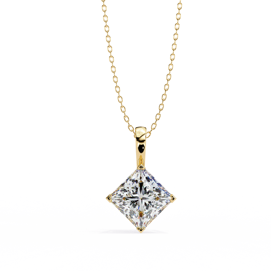 1.50CT Brilliant Princess Cut Pendant - image 17