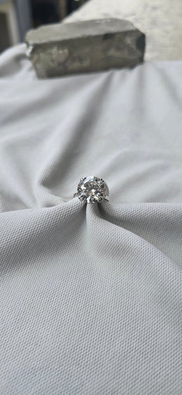 8.00ct Brilliant Round Lab Grown Stone 8 Prongs Crown With Hidden Halo 10kt White Gold Ring - image 4
