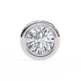 1.50CT Round Diamond Bezel Set Stud Earring - image 2