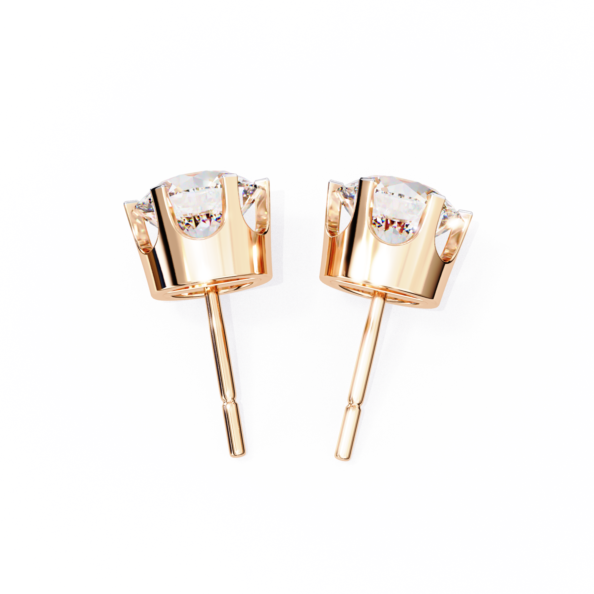 2.00CT Round Diamond Six Prongs Stud Earring - image 8