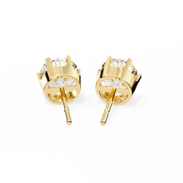 2.00CT Round Diamond Six Prongs Stud Earring - image 6