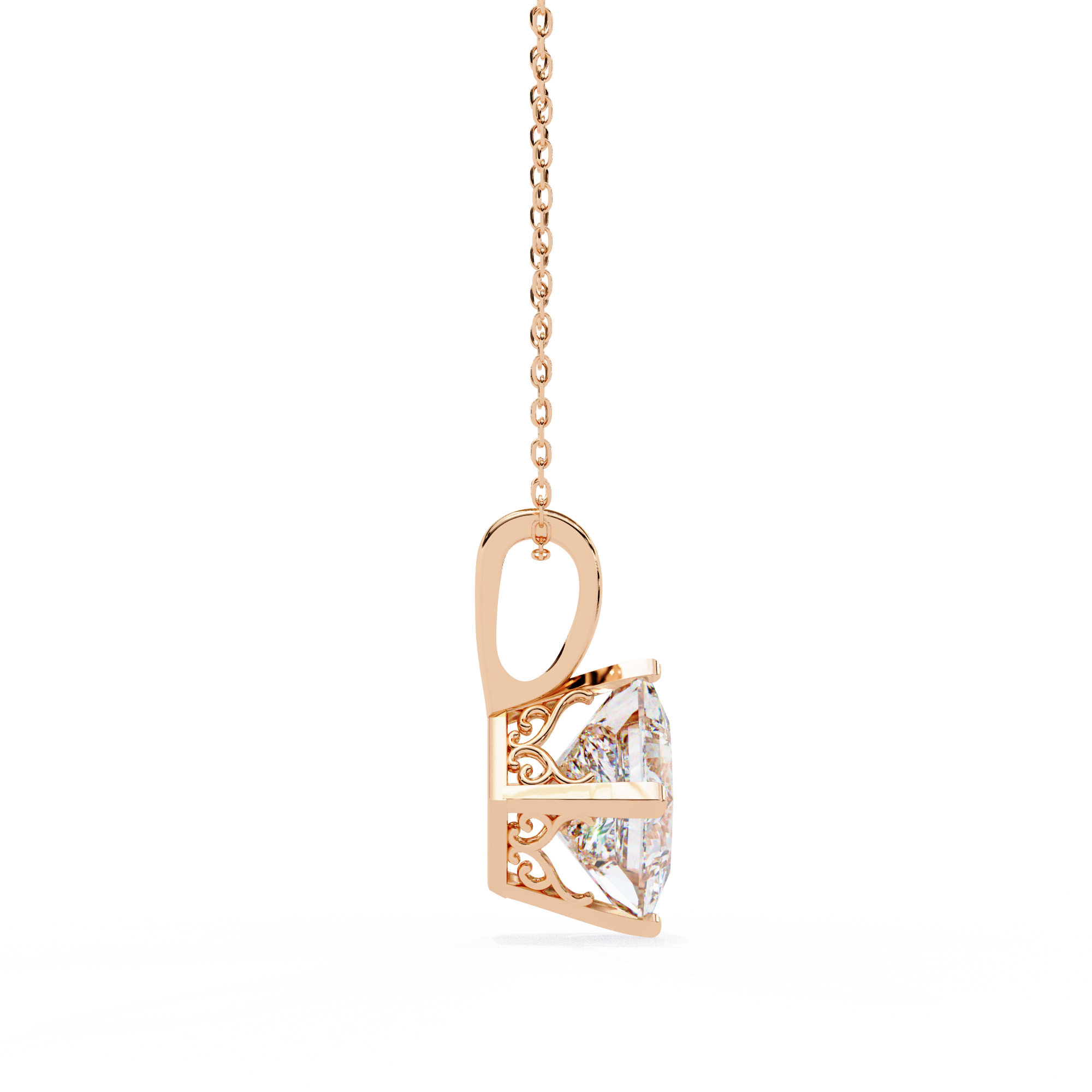 1.50CT Brilliant Princess Cut Pendant - image 15