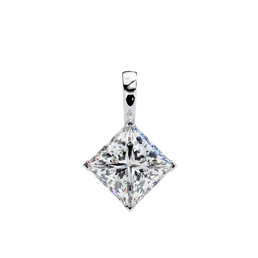 1.50CT Brilliant Princess Cut Pendant - image 1