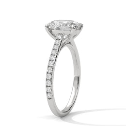 1.50CT Brilliant Oval Diamond Pave Set Ring - image 8