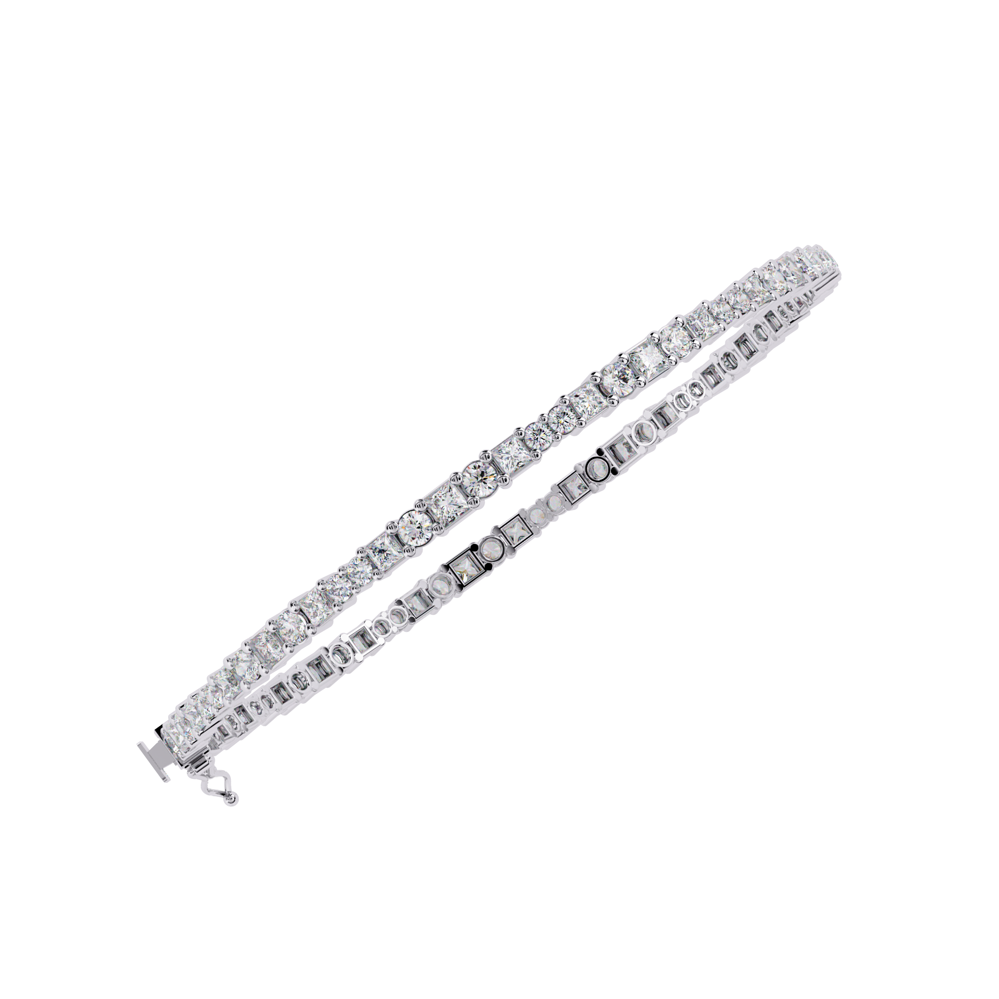 Round Diamond Solitaire Luxury Tennis Bracelets - image 14