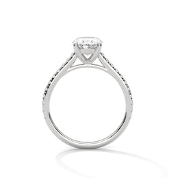 1.50CT Brilliant Oval Diamond Pave Set Ring - image 4