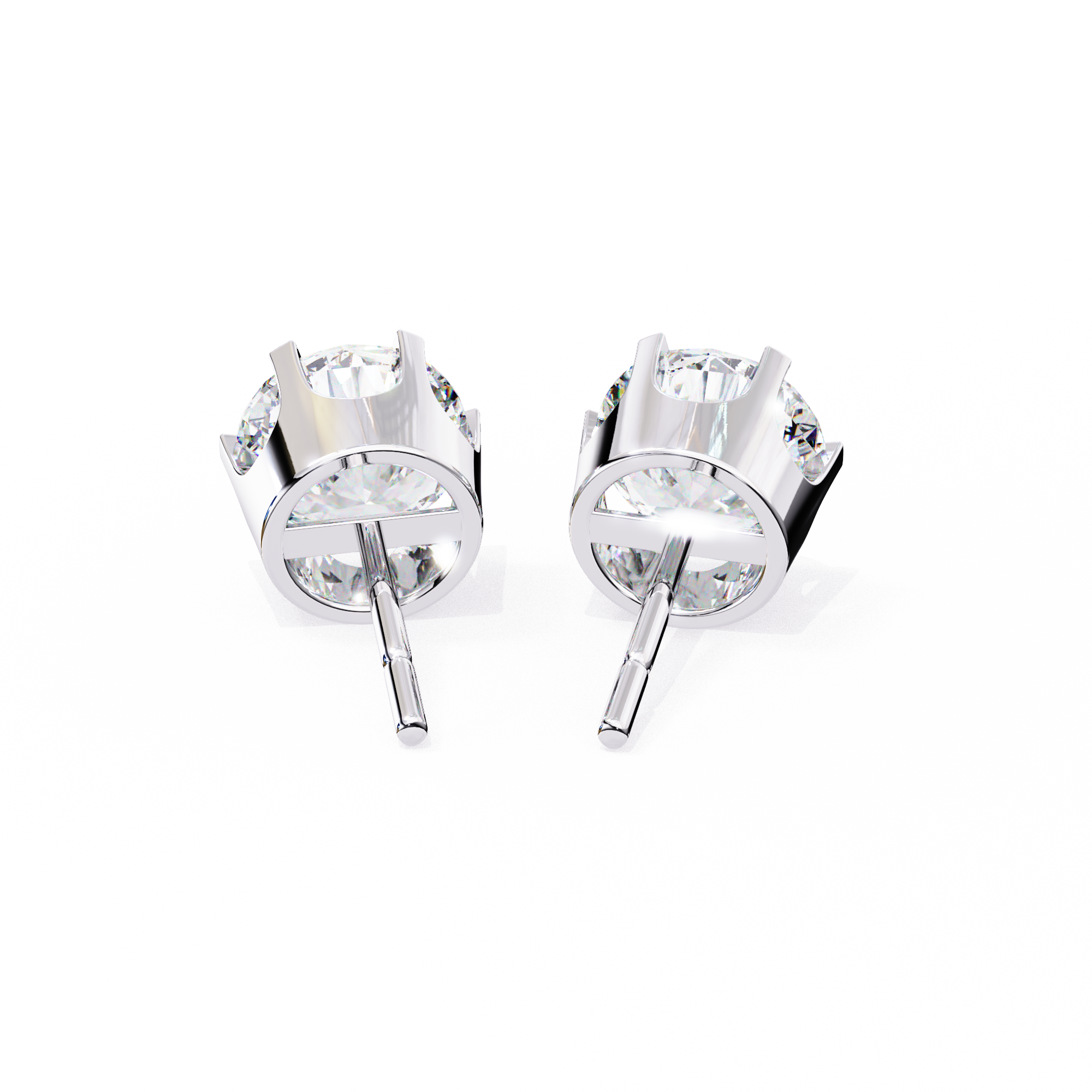 2.00CT Round Diamond Six Prongs Stud Earring - image 4