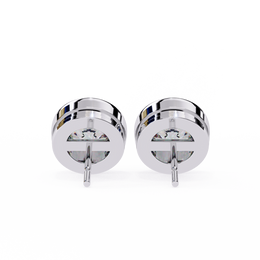 1.50CT Round Diamond Bezel Set Stud Earring - image 9