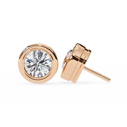 1.50CT Round Diamond Bezel Set Stud Earring - image 20
