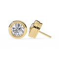 1.50CT Round Diamond Bezel Set Stud Earring