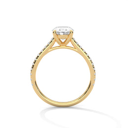 1.50CT Brilliant Oval Diamond Pave Set Ring - image 5