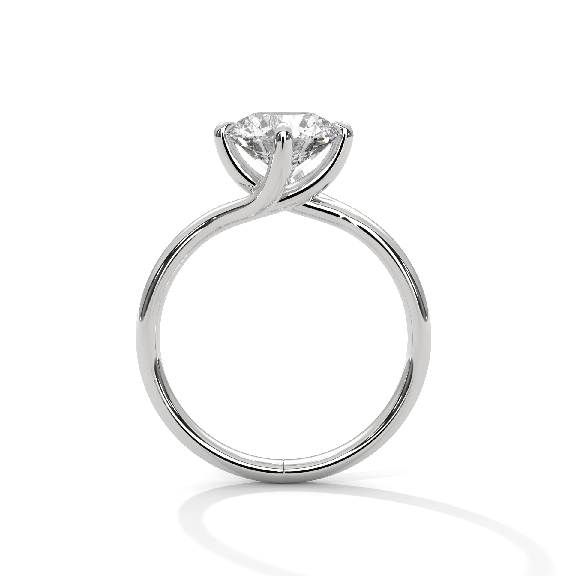 1.50CT Round Lab Grown Diamond 4 Claw Prong Ring - image 1