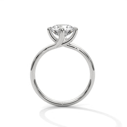 1.50CT Round Lab Grown Diamond 4 Claw Prong Ring - image 1