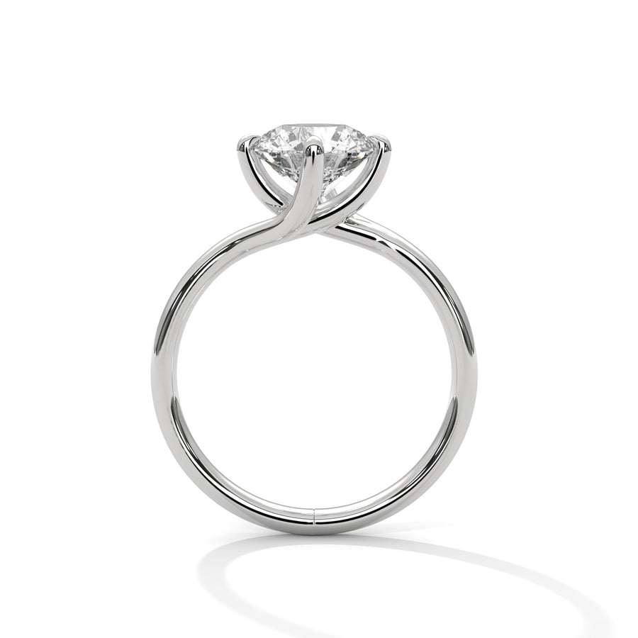 1.50CT Round Lab Grown Diamond 4 Claw Prong Ring - image 1
