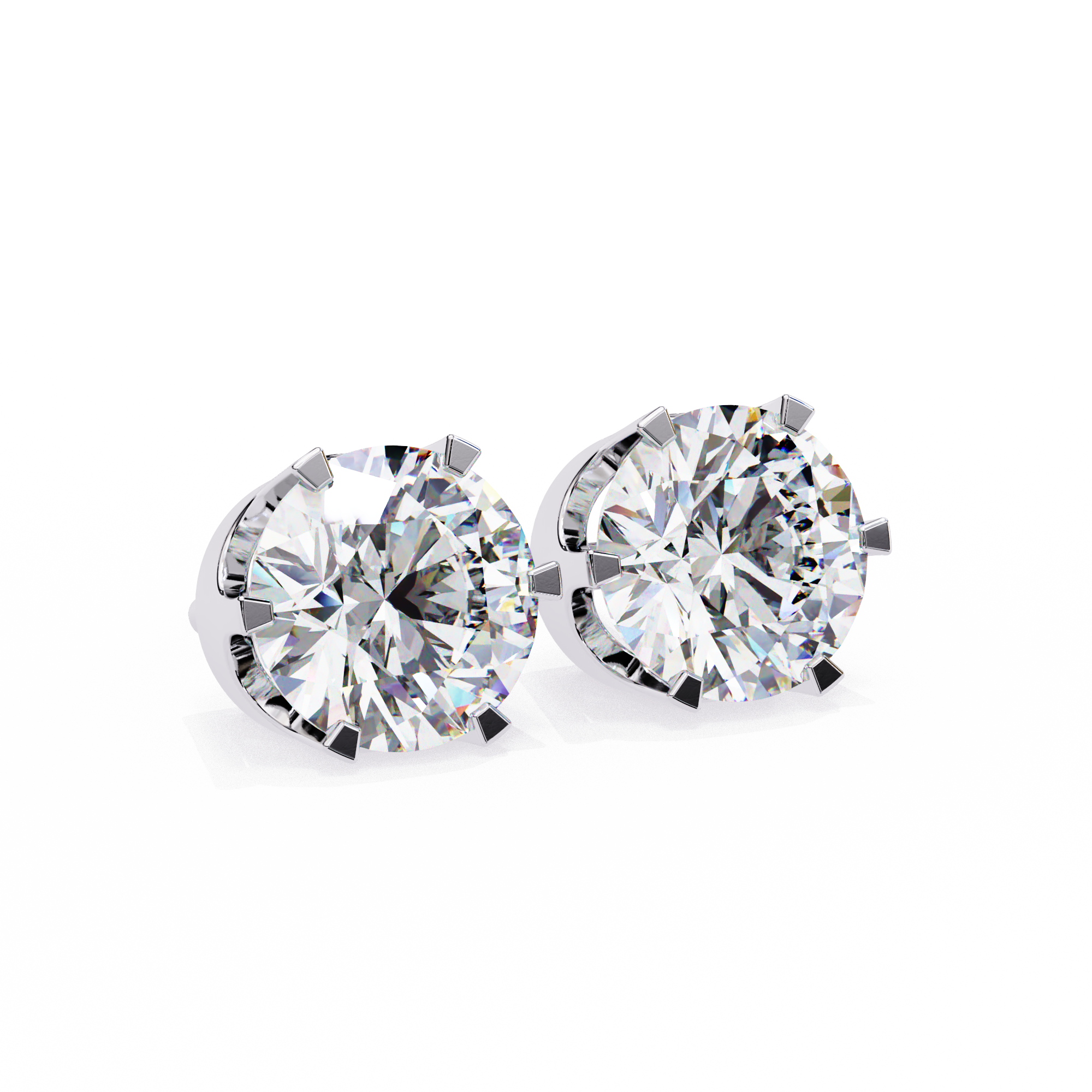 2.00CT Round Diamond Six Prongs Stud Earring - image 18