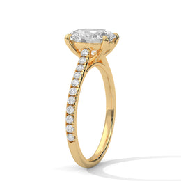 1.50CT Brilliant Oval Diamond Pave Set Ring - image 9