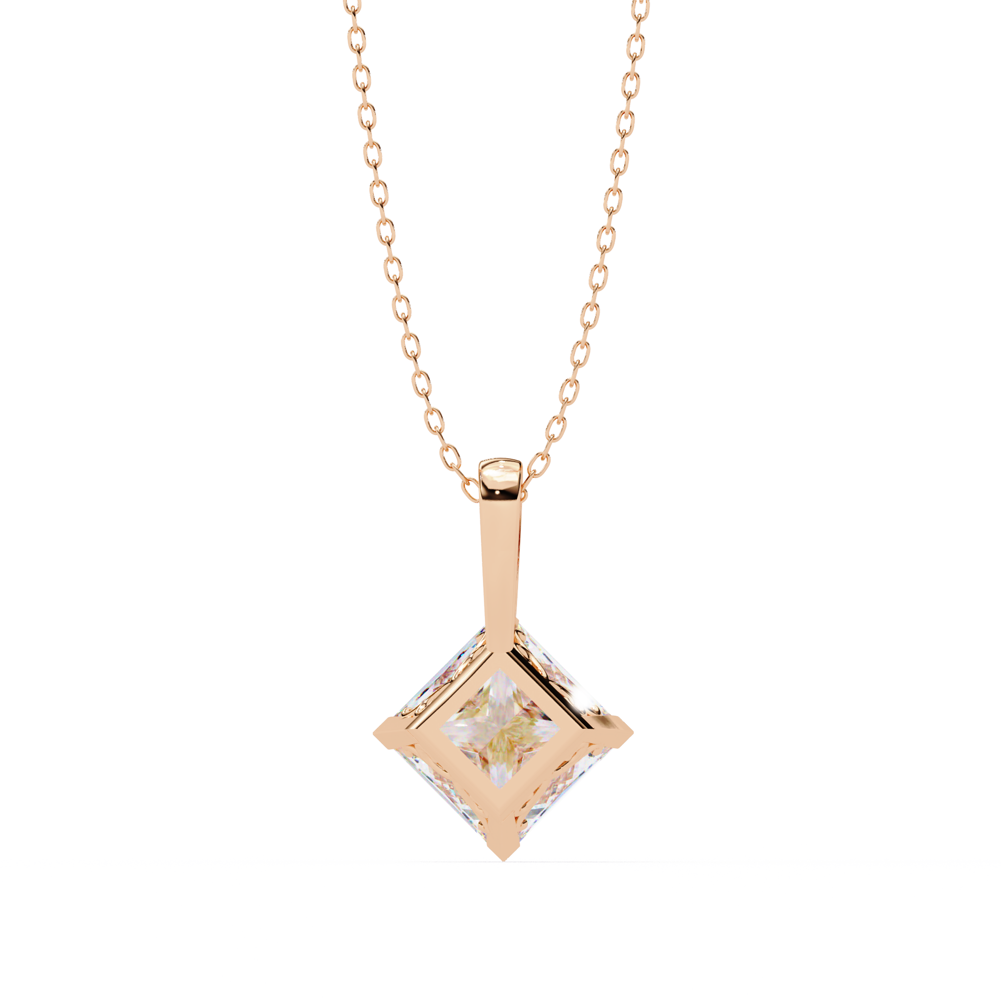 1.50CT Brilliant Princess Cut Pendant - image 10