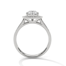 2.00CT Brilliant Pear Halo Pave Shank Ring - image 4