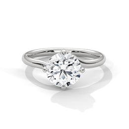 1.50CT Round Lab Grown Diamond 4 Claw Prong Ring - image 4