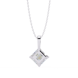 1.50CT Brilliant Princess Cut Pendant - image 9