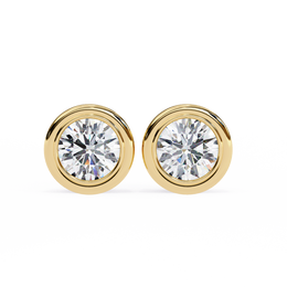 1.50CT Round Diamond Bezel Set Stud Earring - image 15