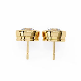 1.50CT Round Diamond Bezel Set Stud Earring - image 12