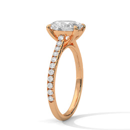1.50CT Brilliant Oval Diamond Pave Set Ring - image 7