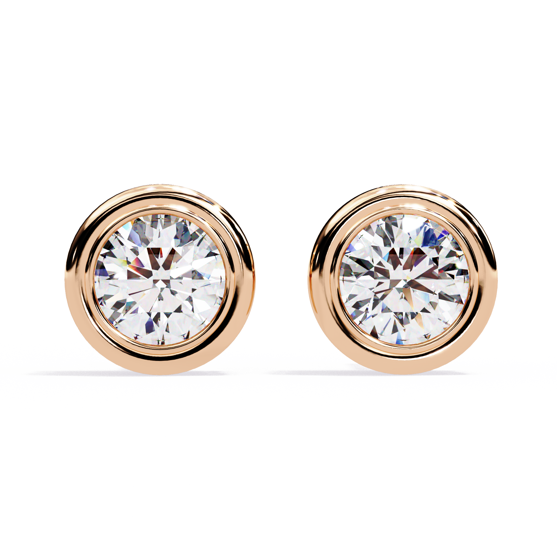1.50CT Round Diamond Bezel Set Stud Earring - image 22
