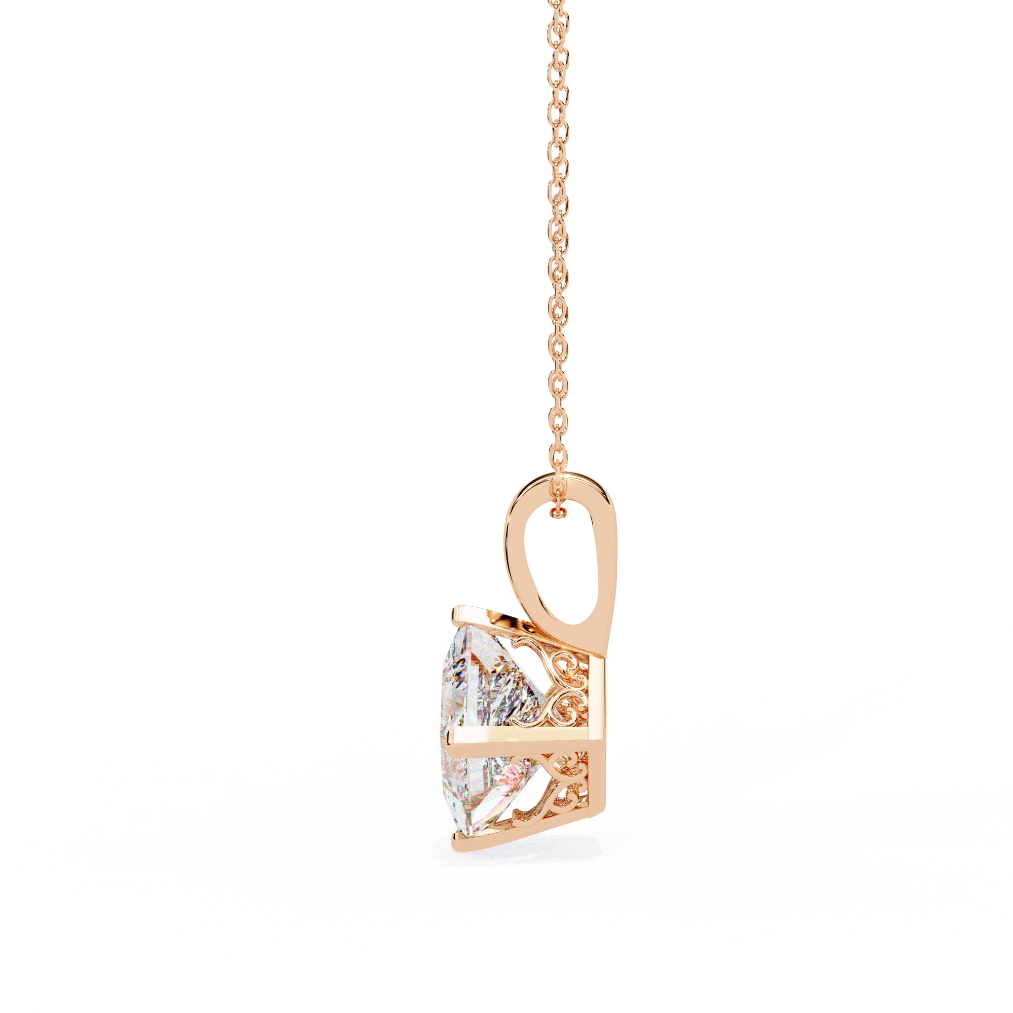 1.50CT Brilliant Princess Cut Pendant - image 20