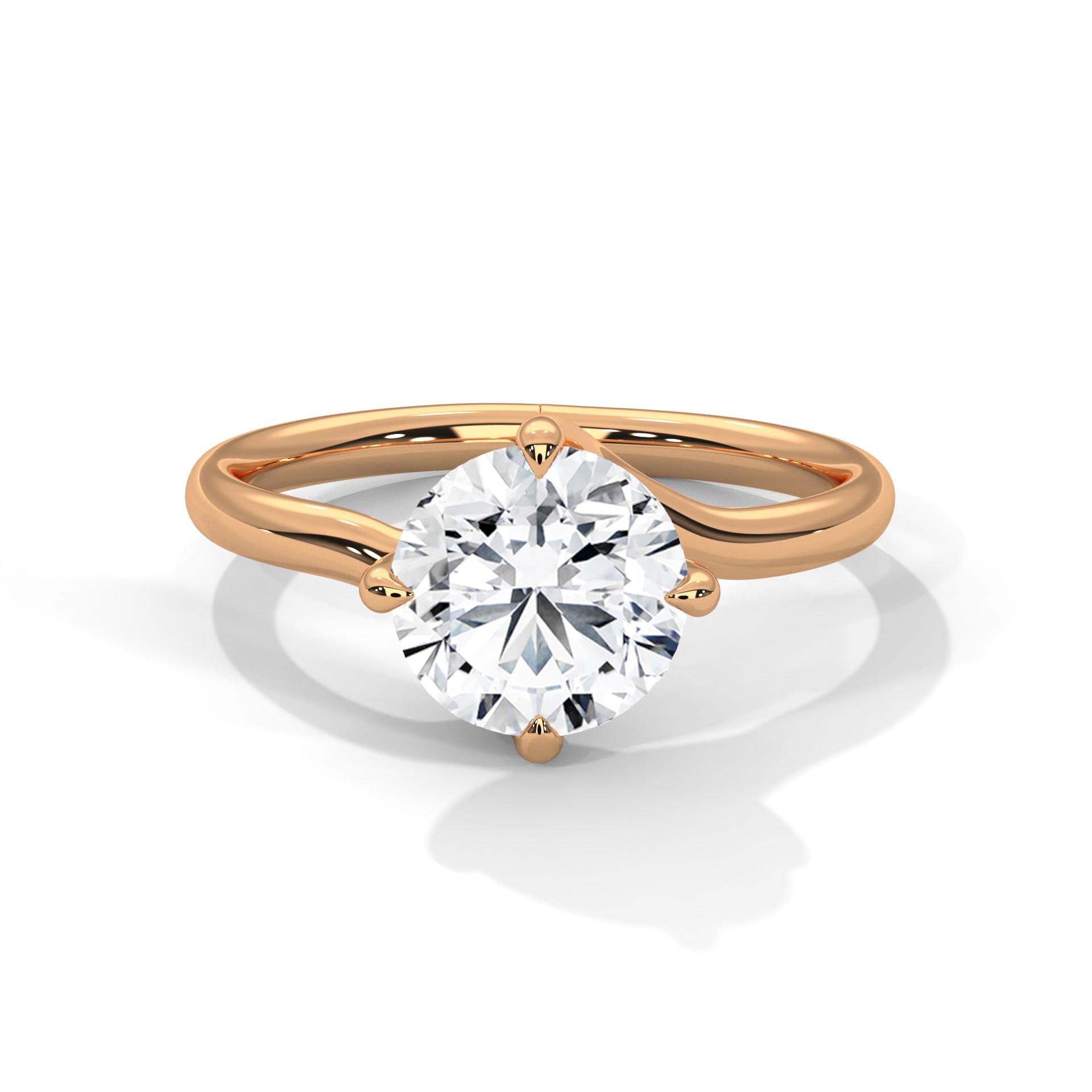 1.50CT Round Lab Grown Diamond 4 Claw Prong Ring - image 3
